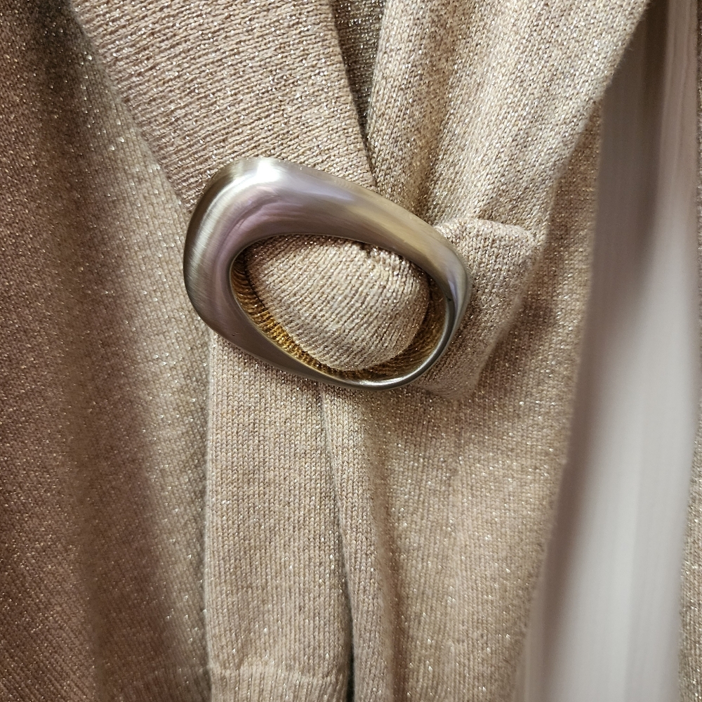 Lds. Size S Cache Gold Shimmer Light Sweater - image 4